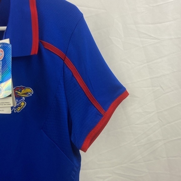Kansas University KU Jayhawks Adidas NWT Women’s Size Large Tall Polo Shirt - Picture 7 of 11